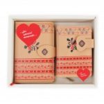 set cadou valentines day agenda cu portofel model traditional papetarie birotica dtsrs